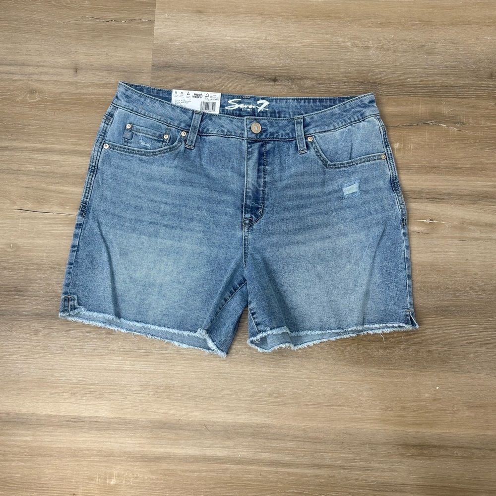 Seven7 Light Blue Jean Shorts